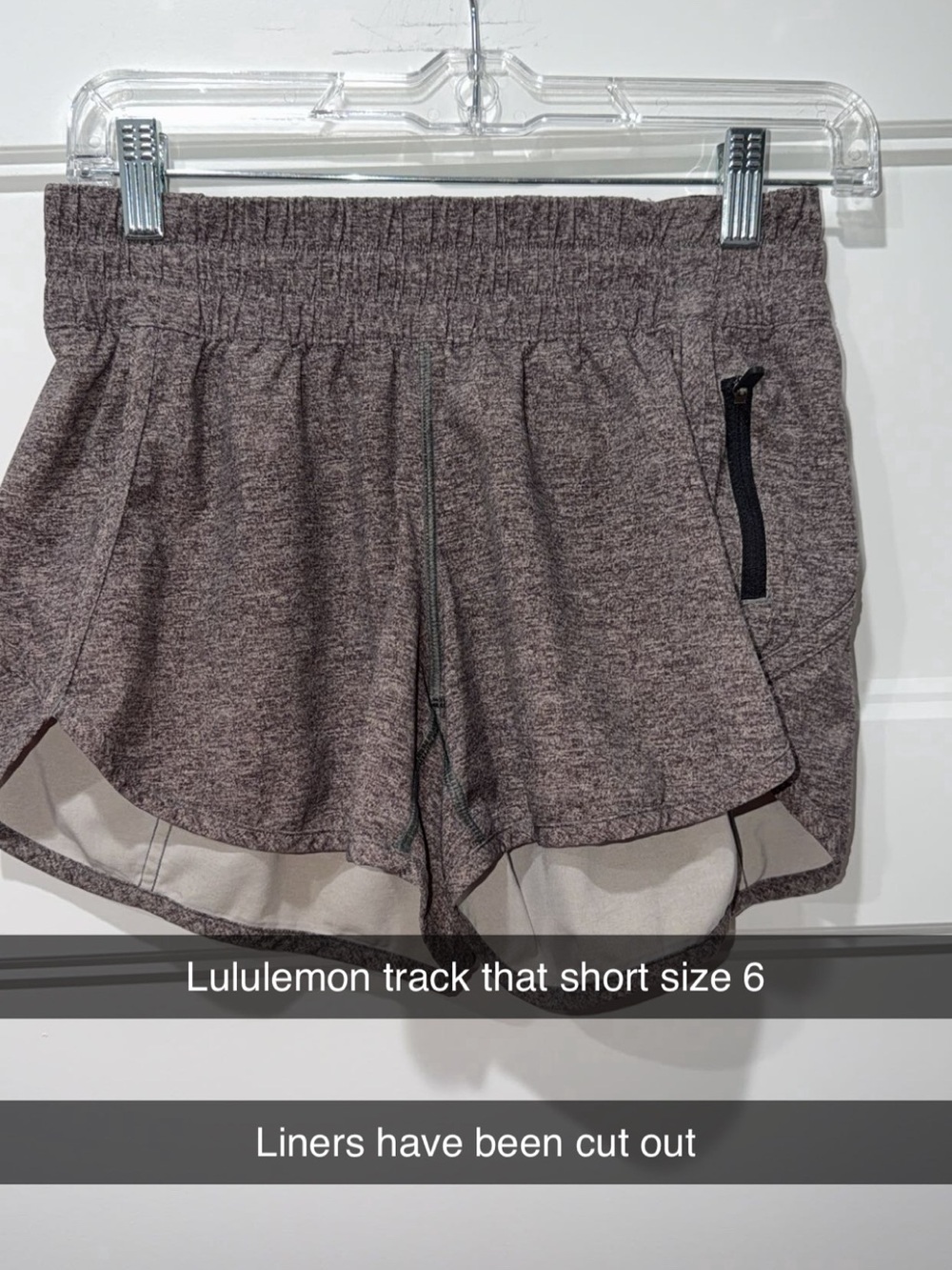 lululemon athletica Brown Heathered Athletic Shorts